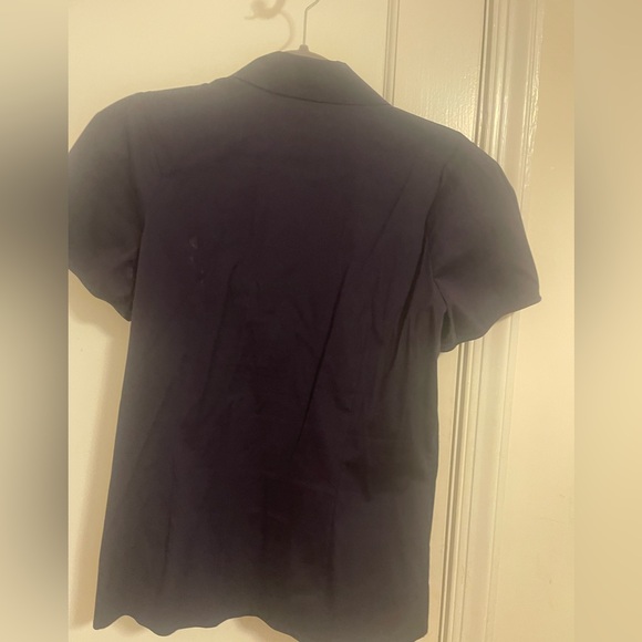 Theory women’s puff sleeve blouse size large- color deep plum - Picture 8 of 8